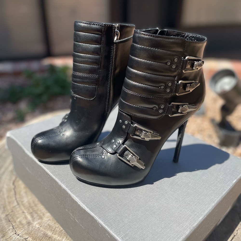 Alexander McQueen Leather Booties